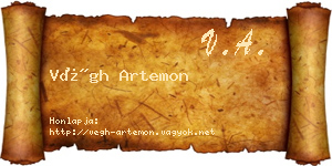 Végh Artemon névjegykártya